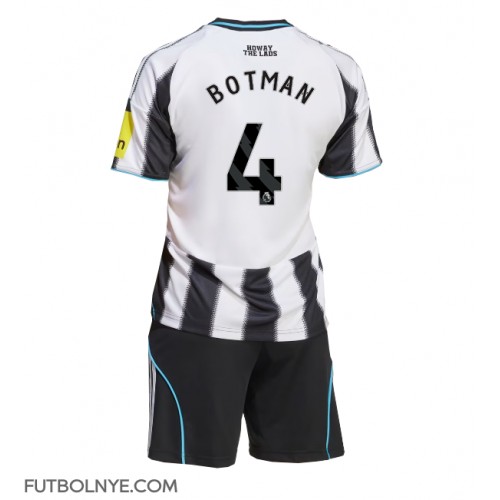 Camiseta Newcastle United Sven Botman #4 Primera Equipación para niños 2025-26 manga corta (+ pantalones cortos)